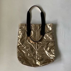 Victoria’s Secret Rose Gold Shine Quilted Tote Bag
